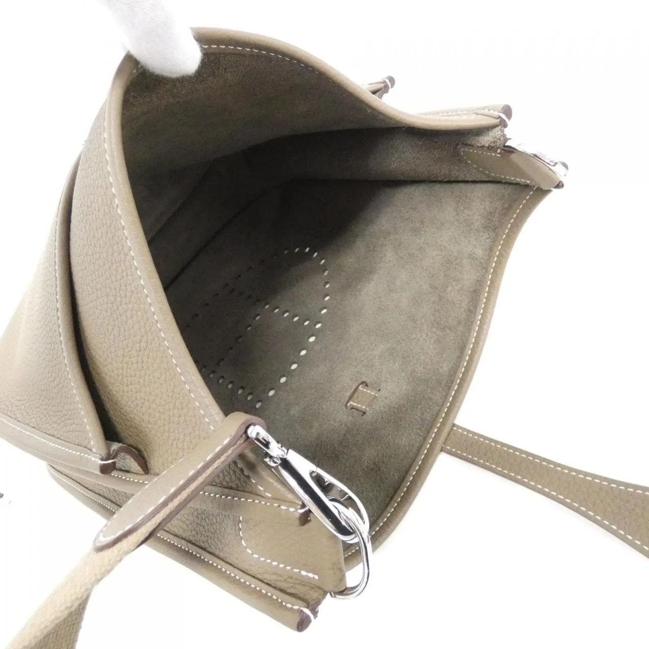 HERMES Evelyne 056277CK Shoulder Clemence Etoupe Clemence Leather Rank A - Thumbnail 9