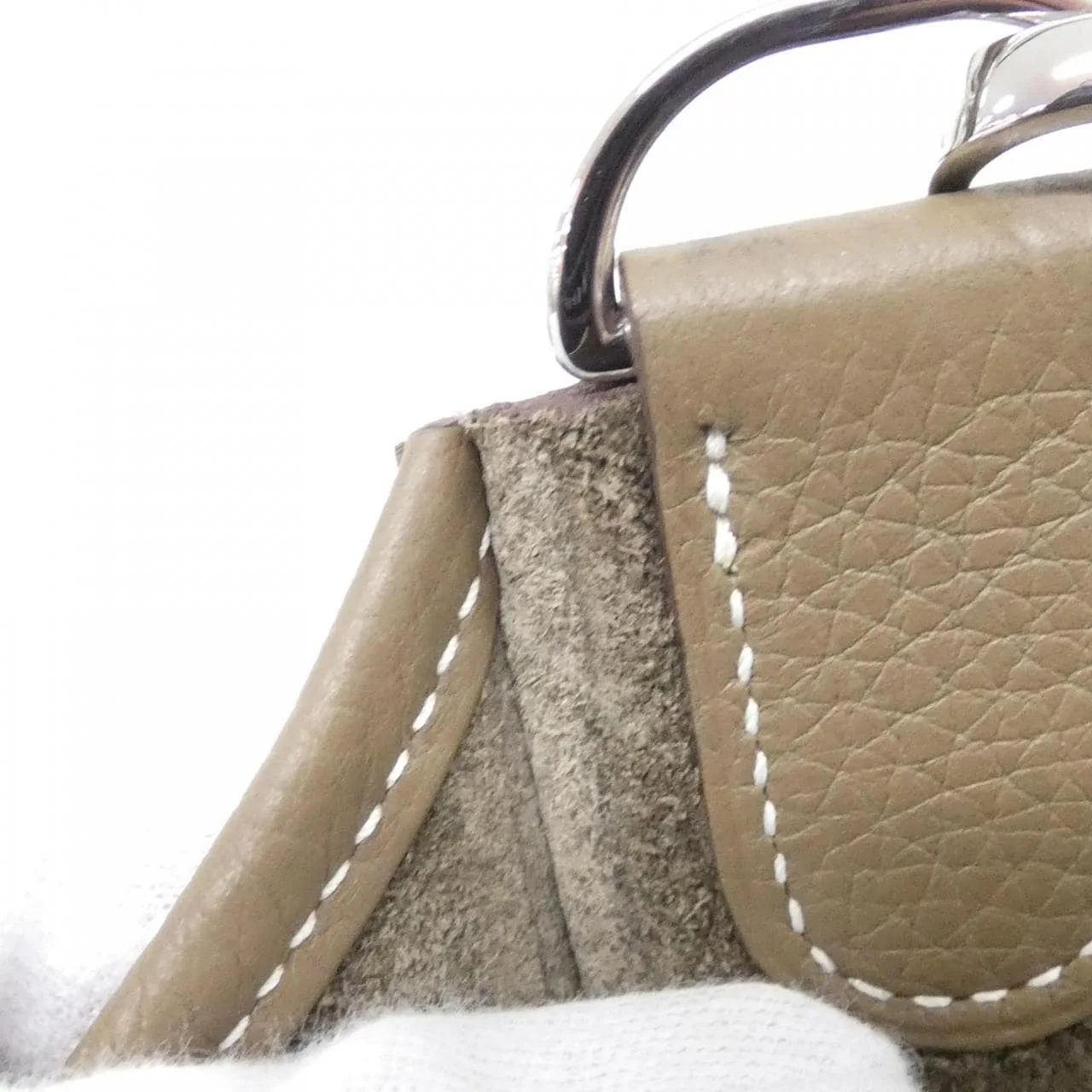 HERMES Evelyne 056277CK Shoulder Clemence Etoupe Clemence Leather Rank A - Thumbnail 10