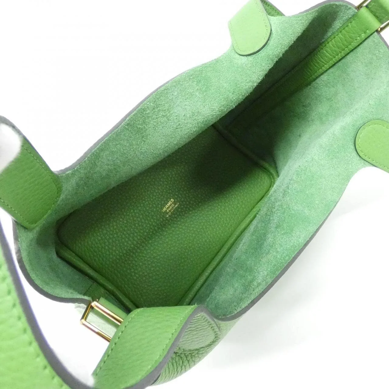 HERMES Picotin 056289CC Handbag Clemence Black Clemence Leather Rank A - Thumbnail 7