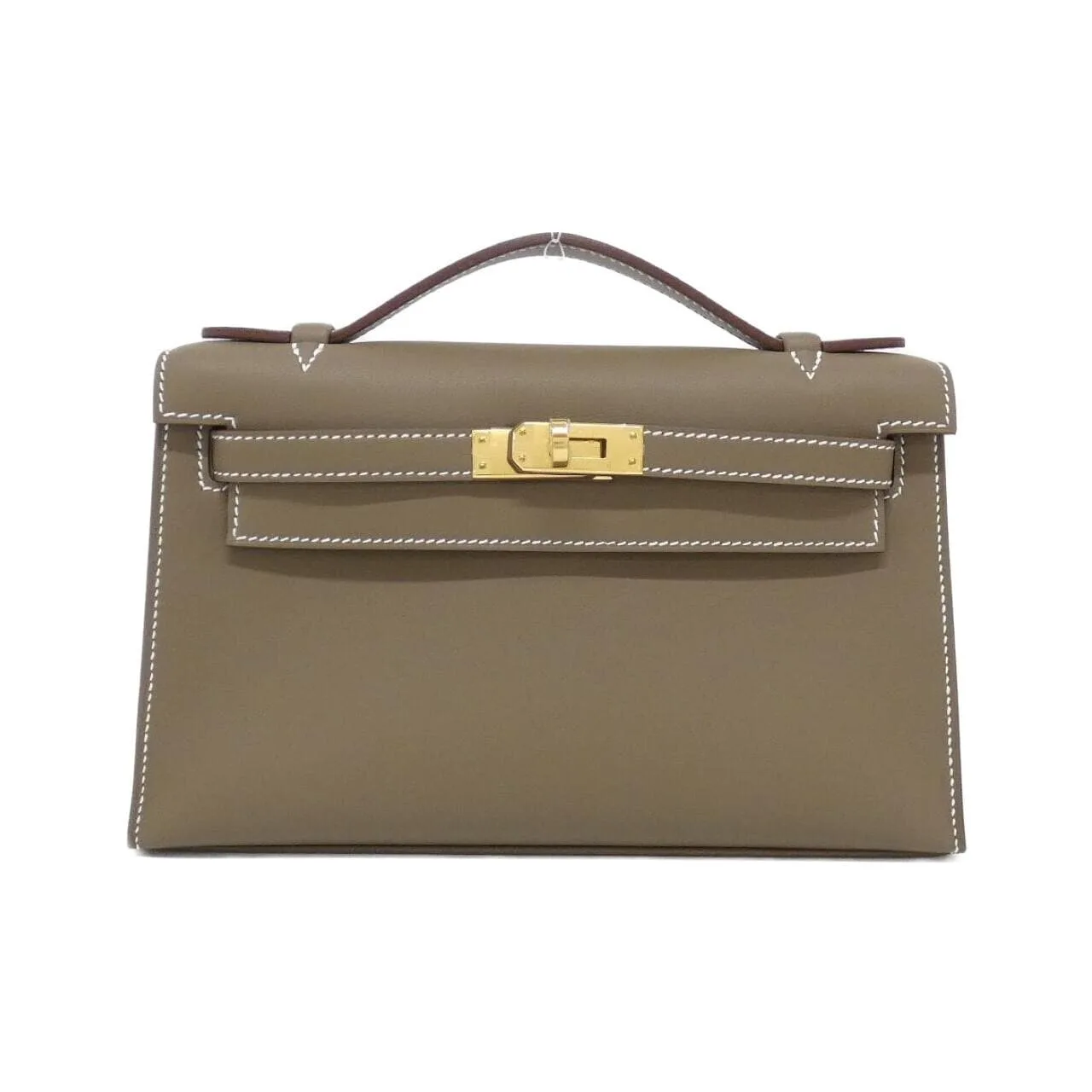 HERMES Kelly 049417CC Handbag Swift Etoupe