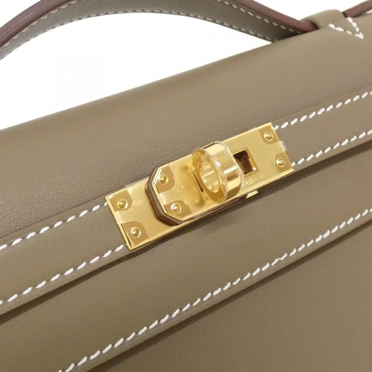 HERMES Kelly 049417CC Handbag Swift Etoupe Swift Leather Unused - Thumbnail 4