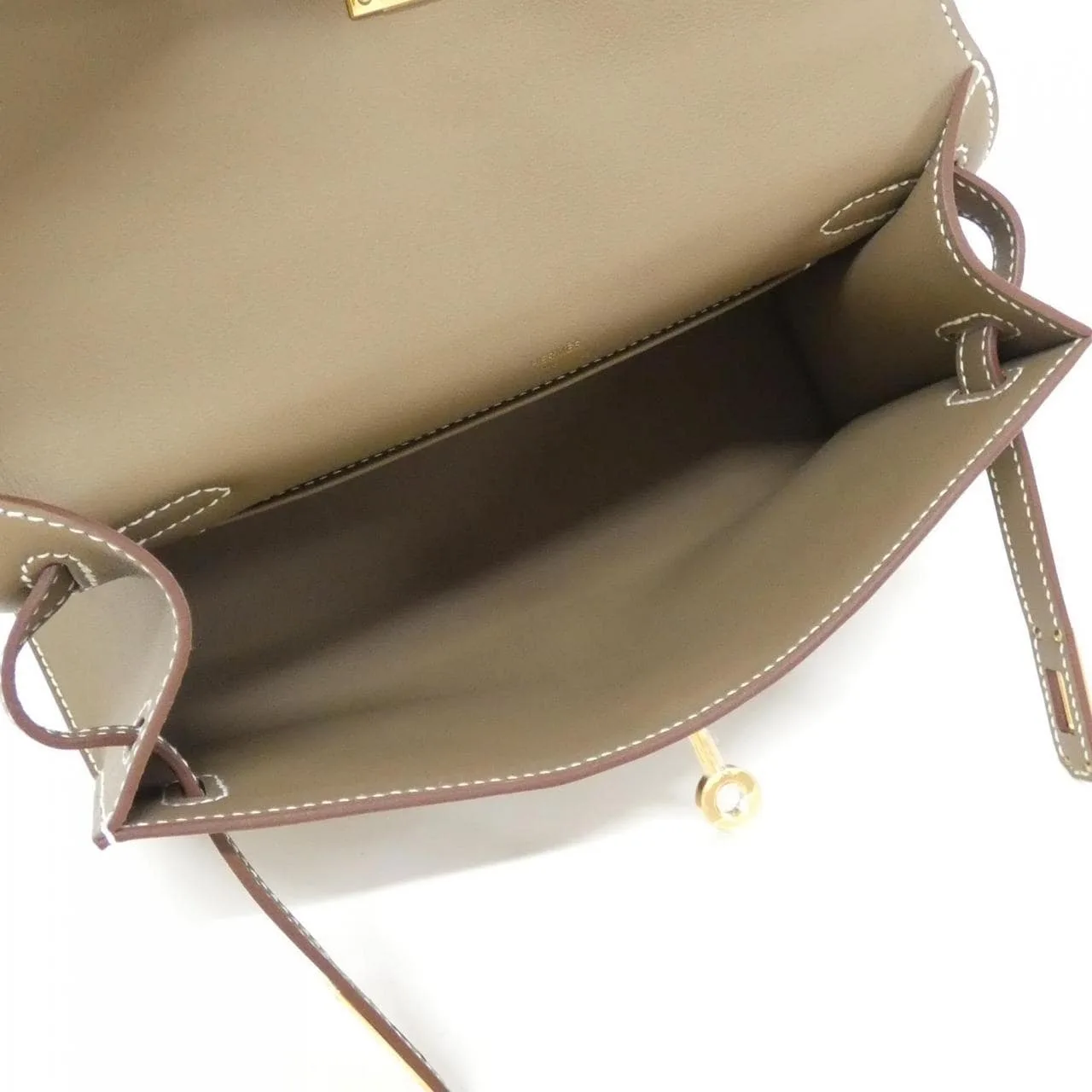 HERMES Kelly 049417CC Handbag Swift Etoupe Swift Leather Unused - Thumbnail 6