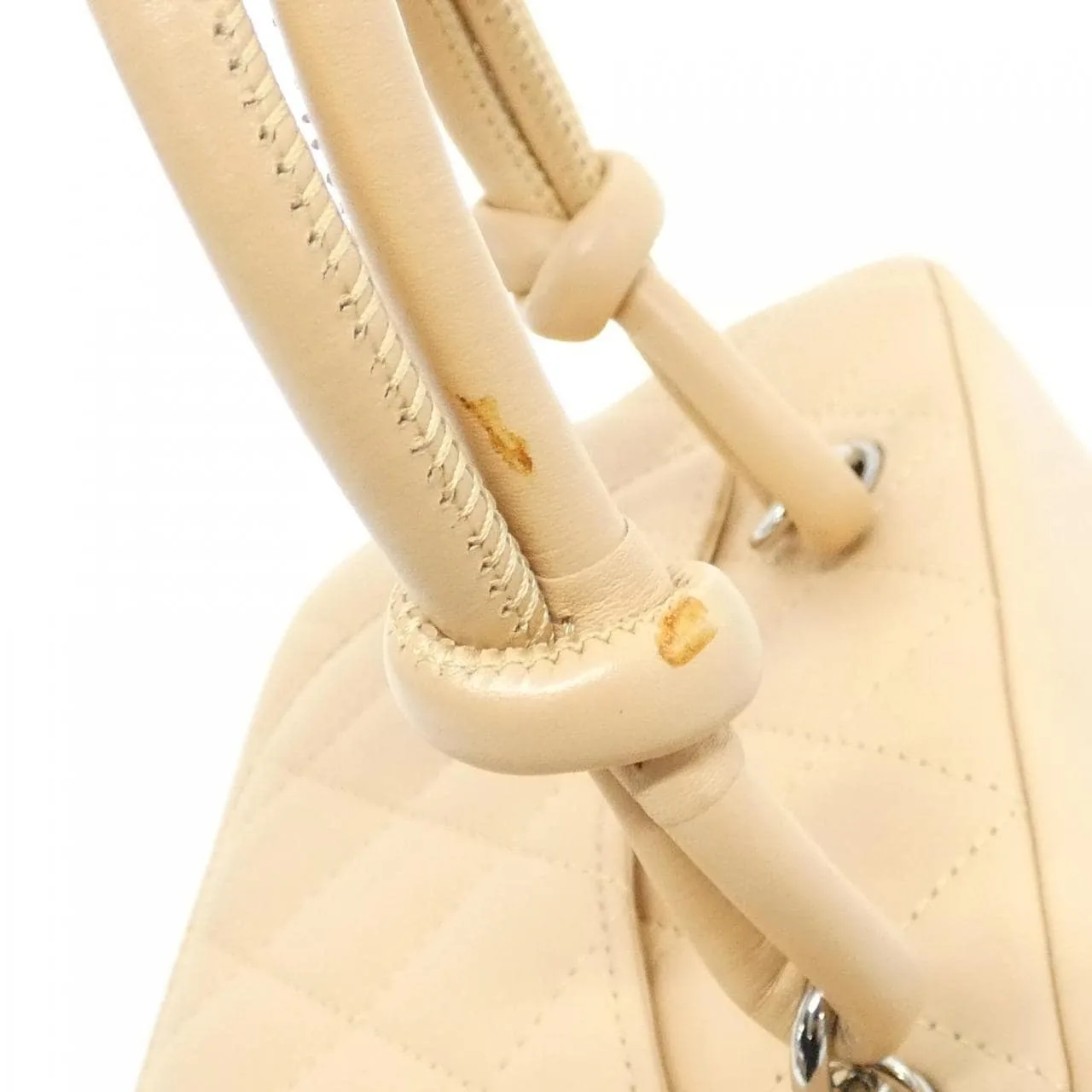 CHANEL Cambon 29792 Handbag Patent Leather Beige Patent Leather Rank A - Thumbnail 8