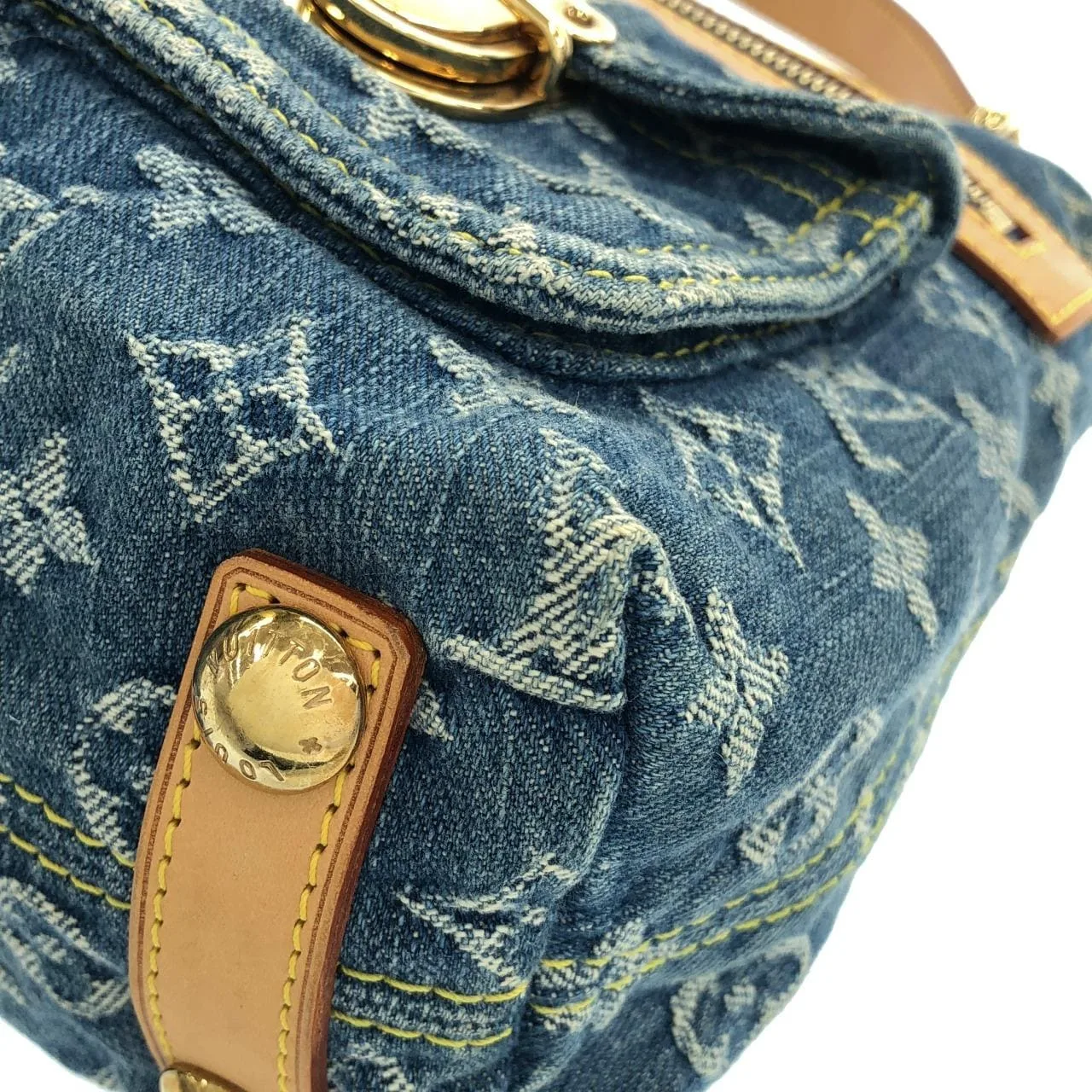 LOUIS VUITTON M95049 肩背包 Monogram 藍色 Monogram 中古品A - 縮圖 3