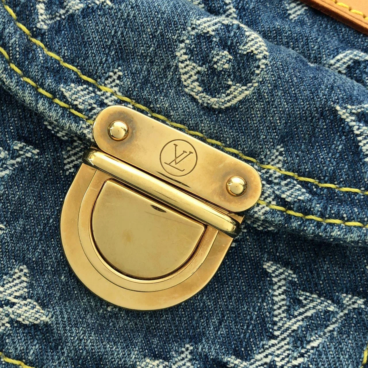 LOUIS VUITTON M95049 肩背包 Monogram 藍色 Monogram 中古品A - 縮圖 6