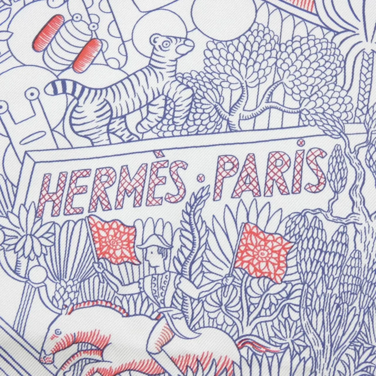 HERMES Scarf White Rank A - Thumbnail 2