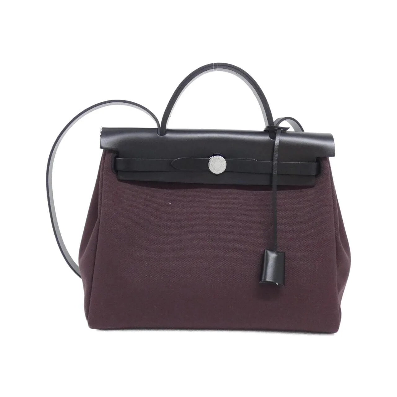 HERMES Herbag 078971CK Handbag Black