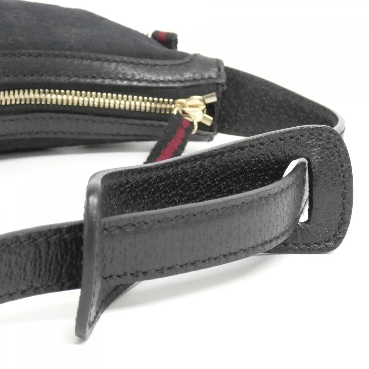 GUCCI 162895 肩背包 帆布 黑色 帆布 中古品A - 縮圖 4