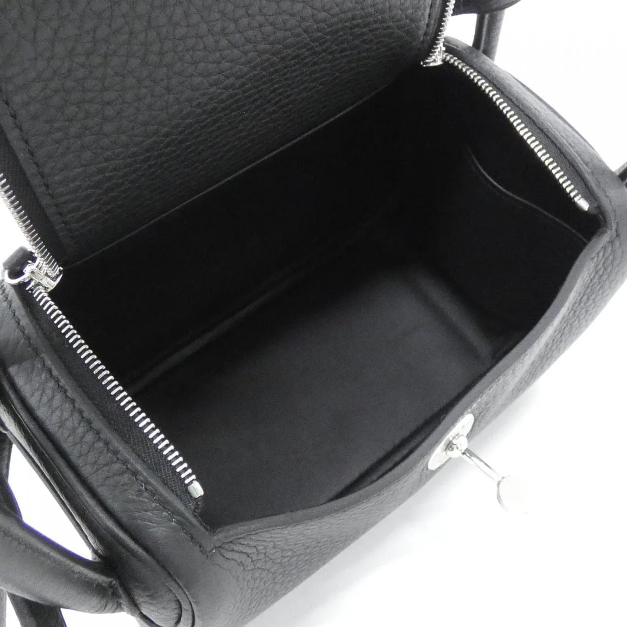 HERMES Lindy 085956CK Shoulder Clemence Black Clemence Leather Unused - Thumbnail 5