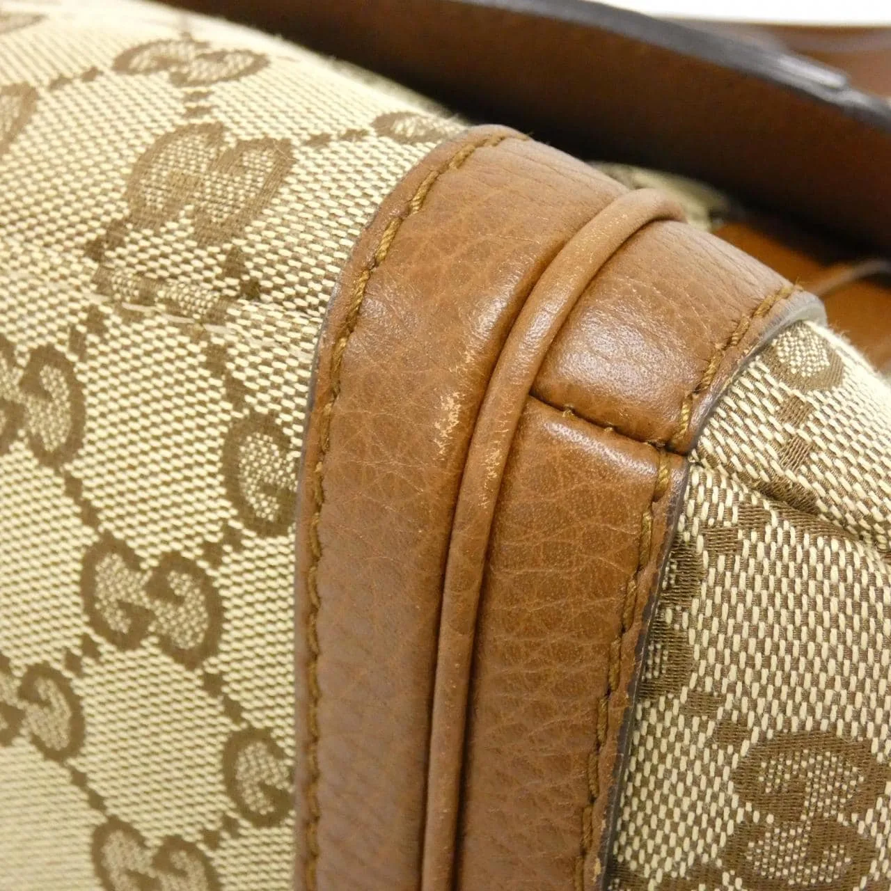 GUCCI 282301 FWCGG 肩背包 帆布 黑色 帆布 中古品A - 縮圖 3