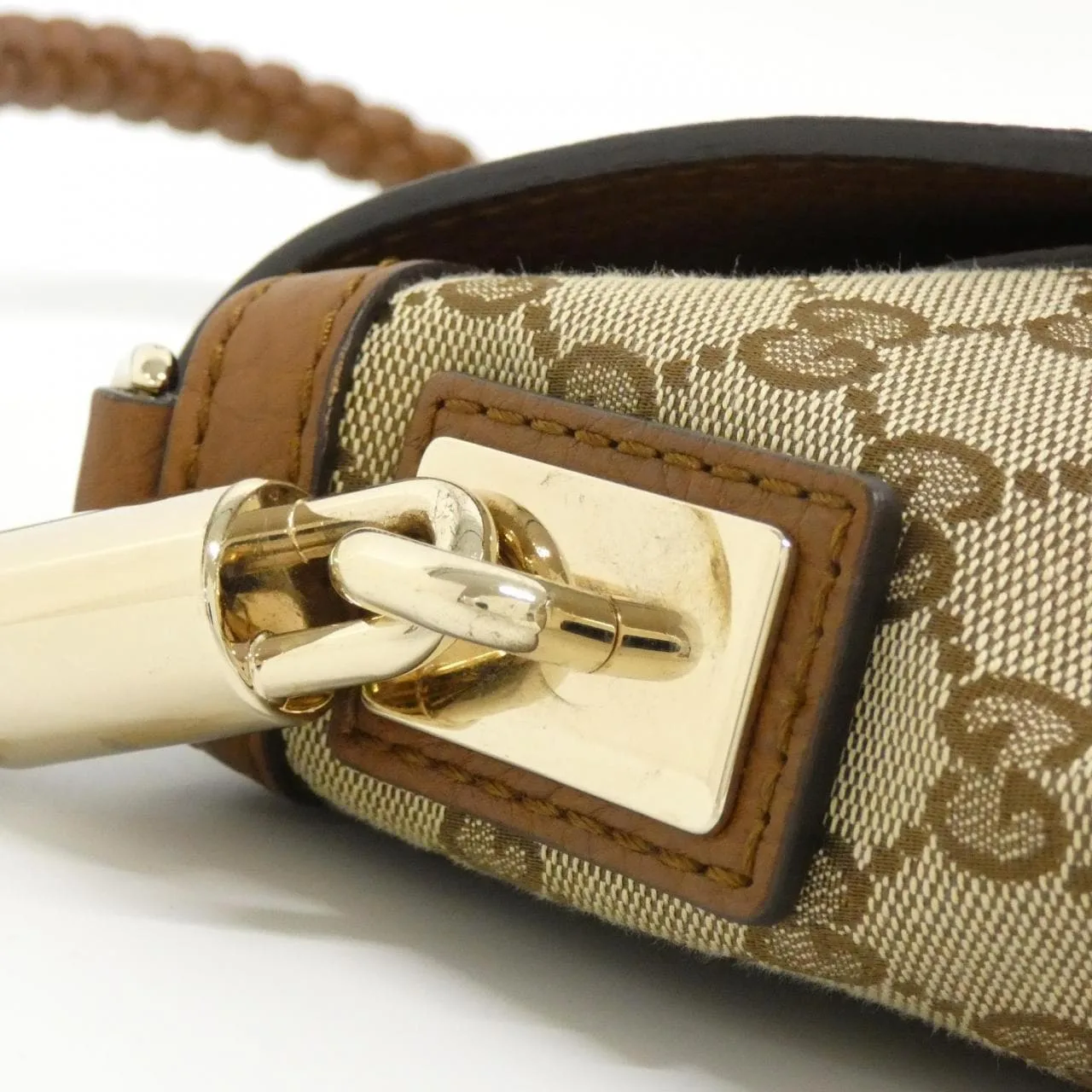 GUCCI 282301 FWCGG 肩背包 帆布 黑色 帆布 中古品A - 縮圖 6