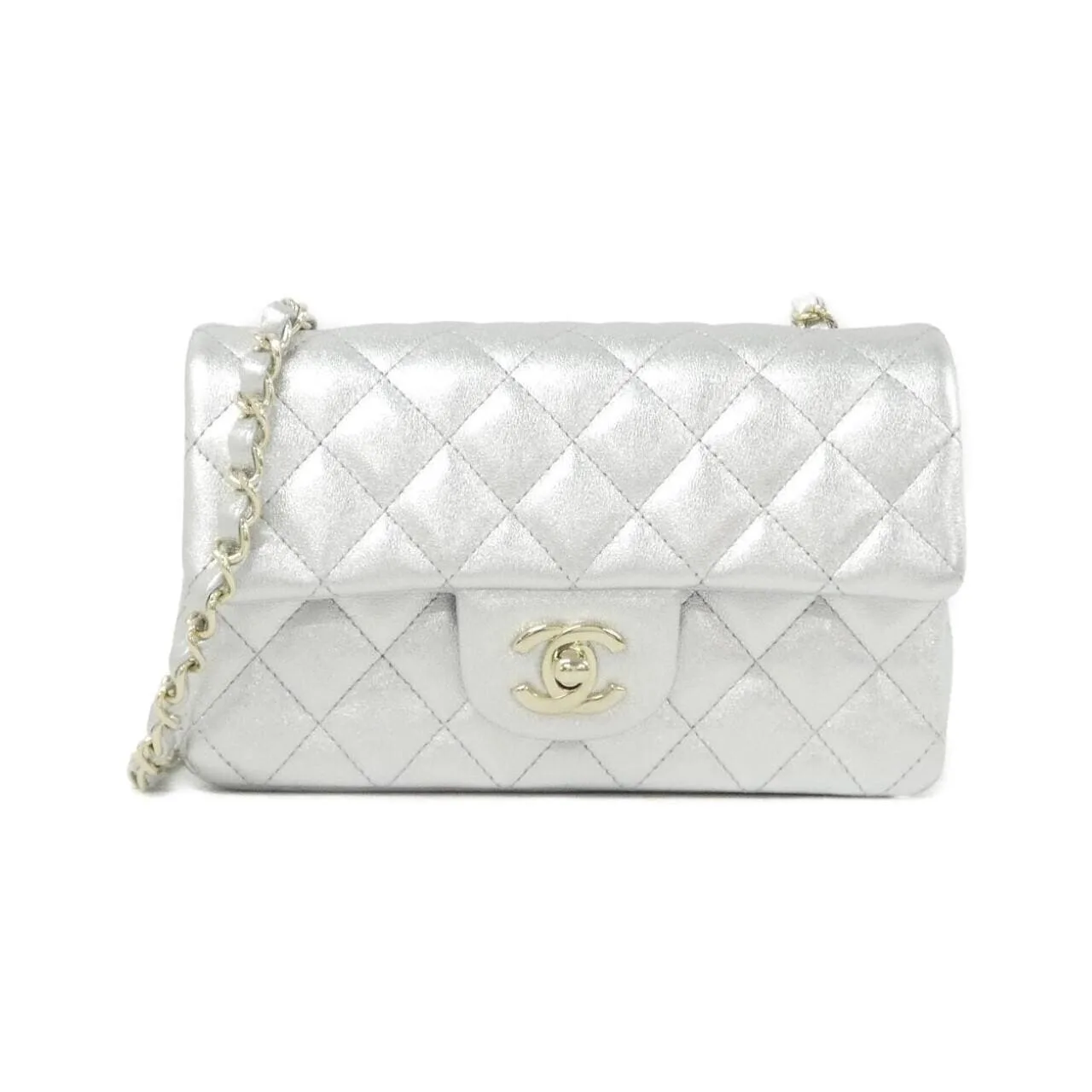 CHANEL Boy Chanel 69900 Shoulder Lambskin Silver