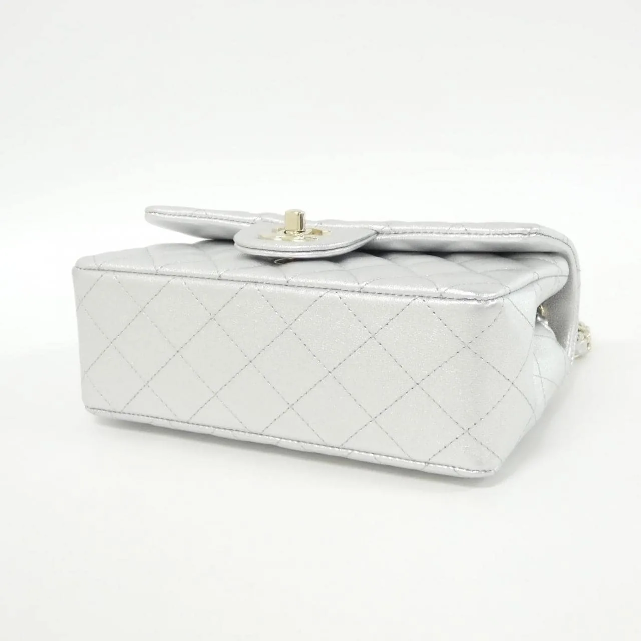 CHANEL Boy Chanel 69900 Shoulder Lambskin 銀色 羊皮 未使用品 - 縮圖 3