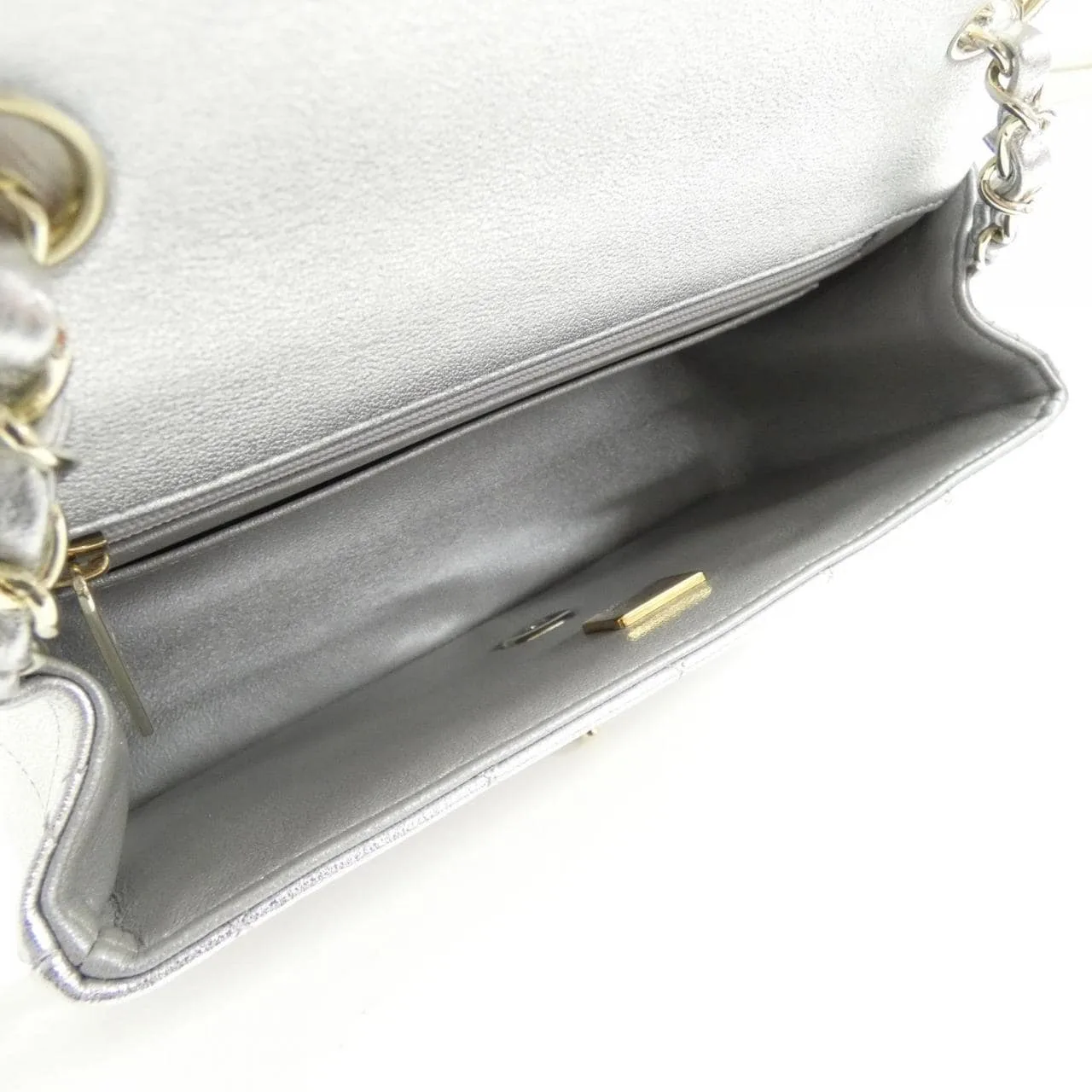 CHANEL Boy Chanel 69900 Shoulder Lambskin 銀色 羊皮 未使用品 - 縮圖 6