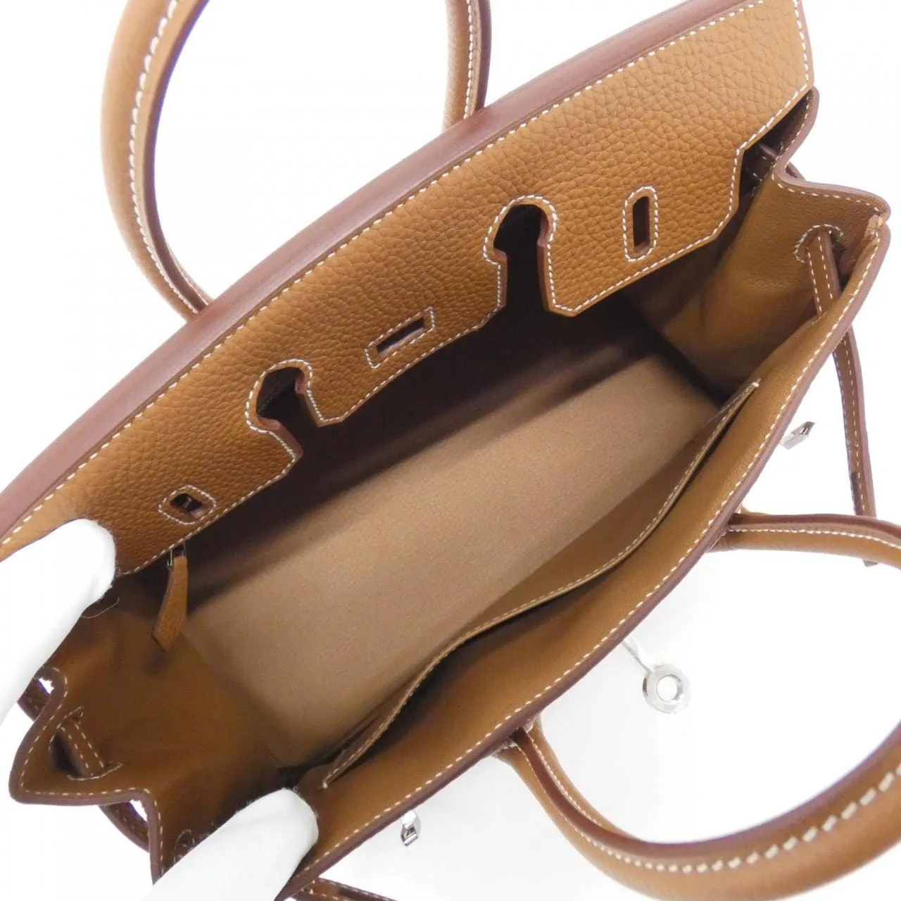 HERMES Birkin 041344CK Handbag Togo Gold Togo Leather Unused - Thumbnail 6