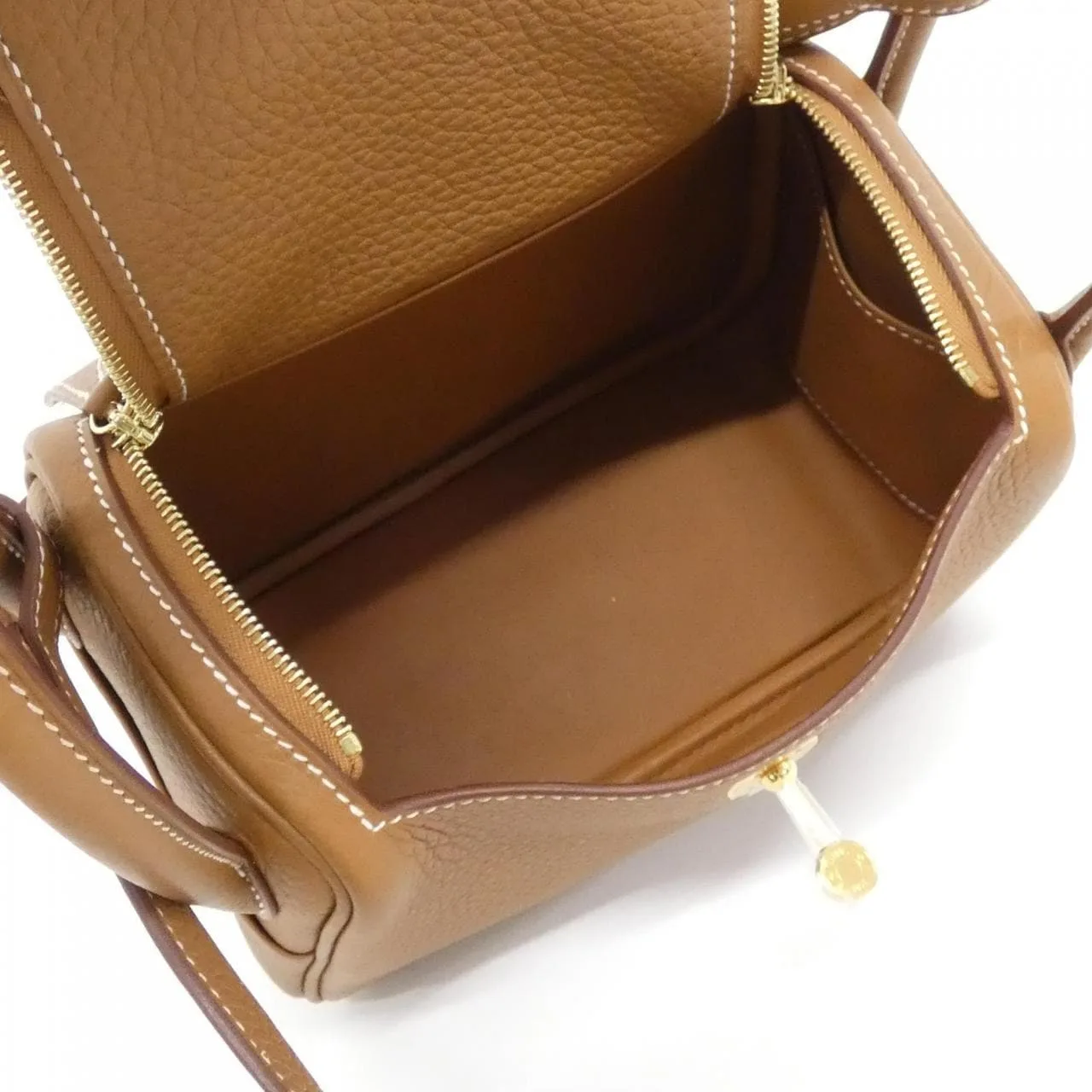 HERMES Lindy 085956CC Shoulder Clemence Gold Clemence Leather Rank A - Thumbnail 5