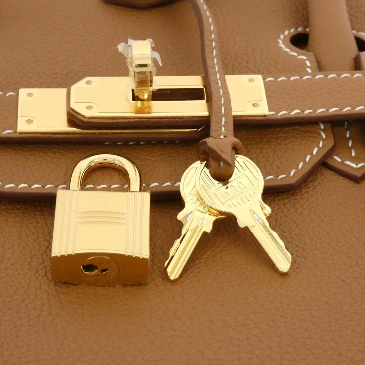 HERMES Birkin 027633CC Handbag Togo Gold Togo Leather Unused - Thumbnail 4