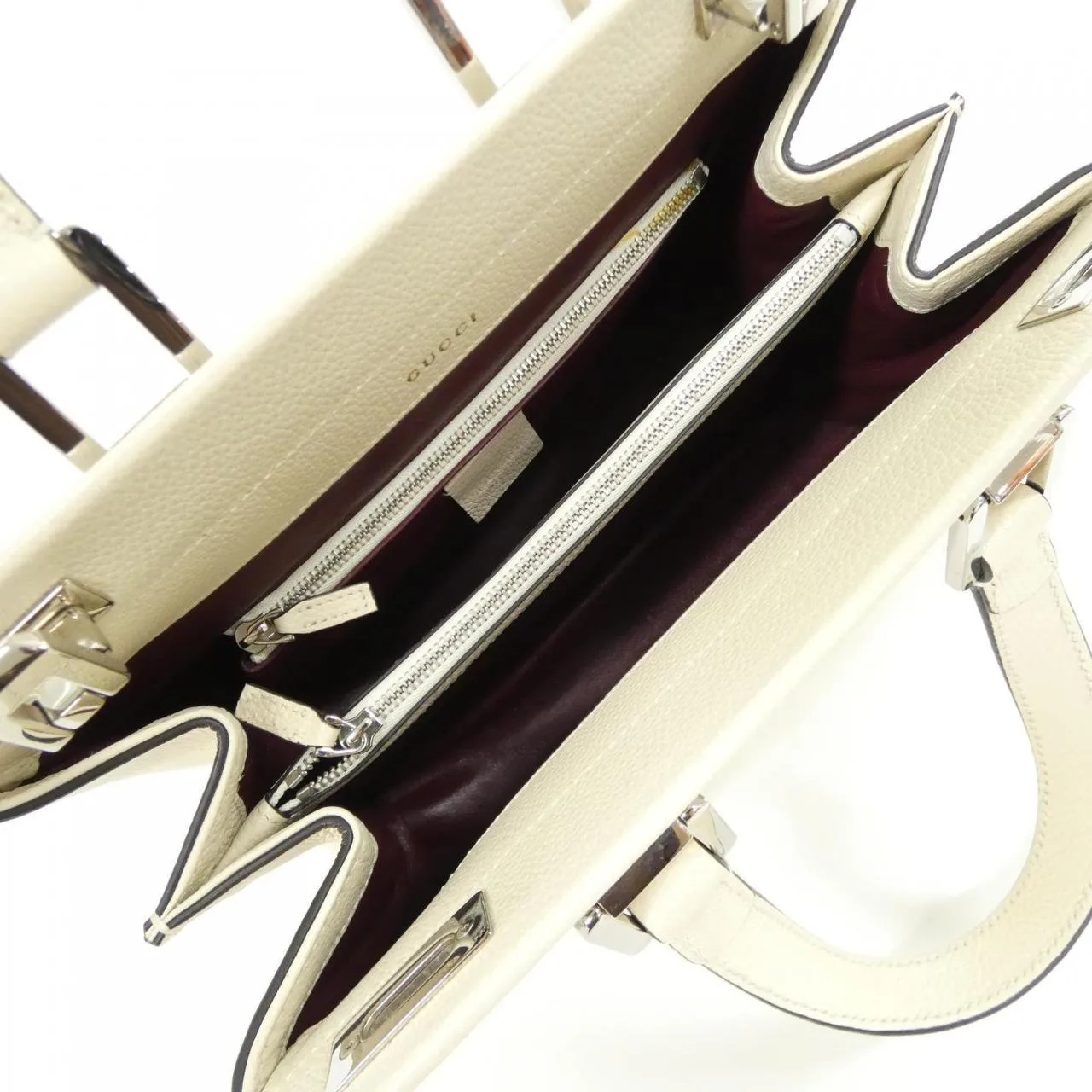 GUCCI 569712 1B90X Handbag Leather 黑色 皮革 中古品A - 縮圖 9