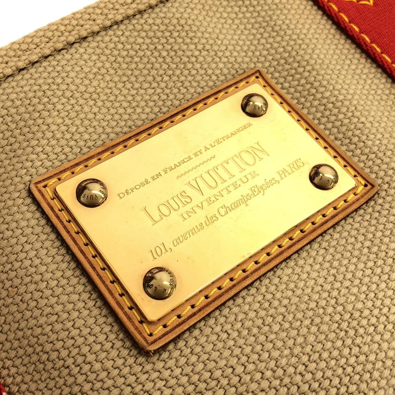 LOUIS VUITTON M40035 手提包 帆布 米色 帆布 中古品A - 縮圖 6