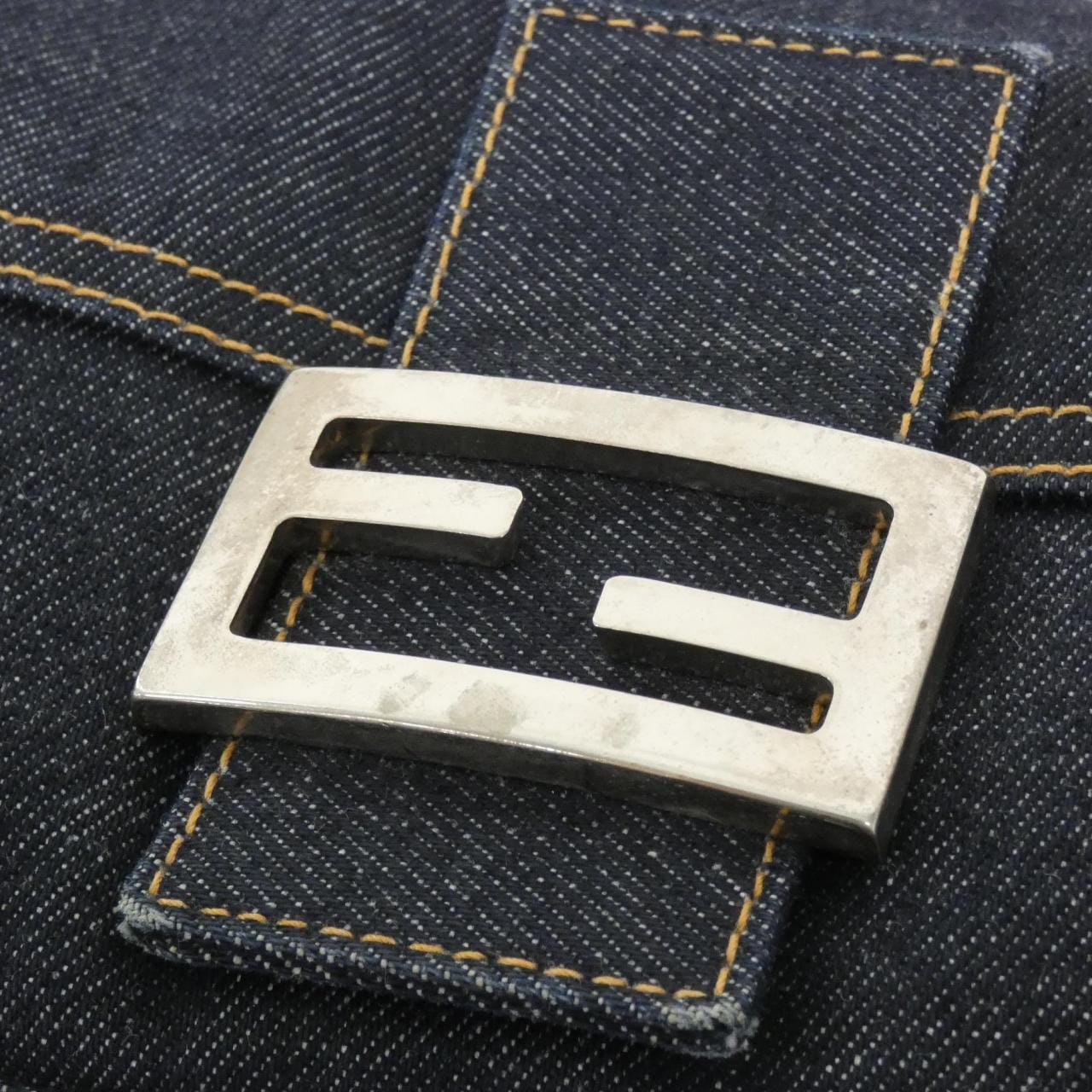 FENDI Baguette 26424 Shoulder Denim 5