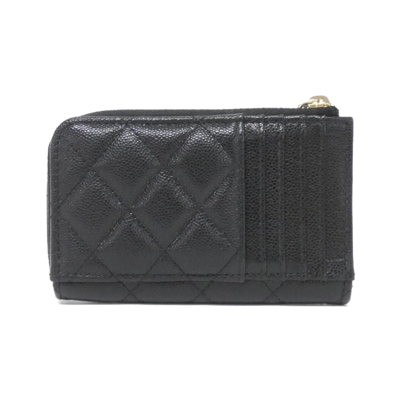CHANEL Timeless Classic AP3179 Card Case Grained Calfskin Black Grained Calfskin Rank A - Thumbnail 2