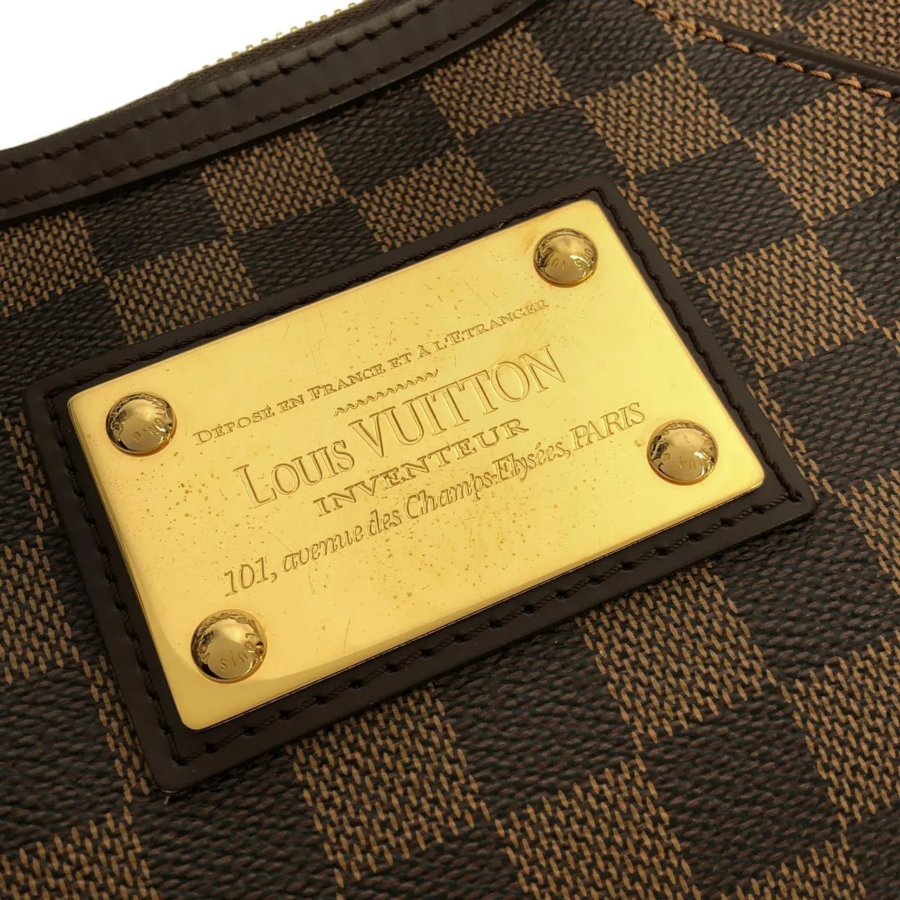 LOUIS VUITTON N48181 肩背包 Damier 黑色 Damier 中古品A - 縮圖 4