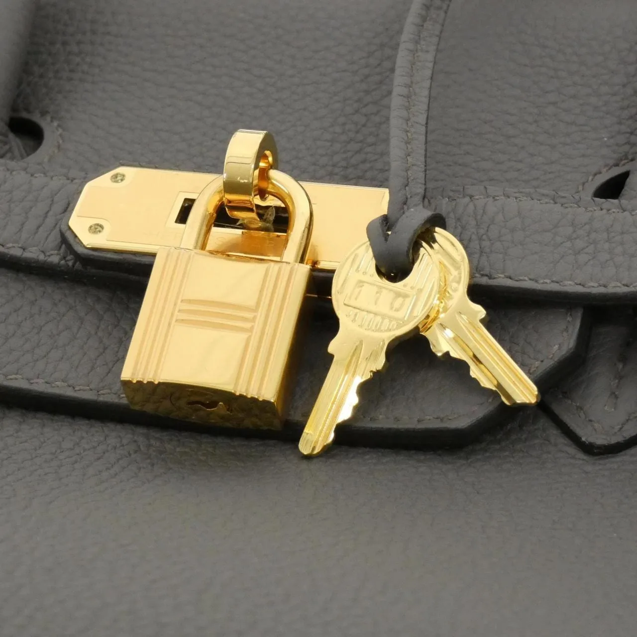 HERMES Birkin 027634CC Handbag Togo Black Togo Leather Rank A - Thumbnail 7