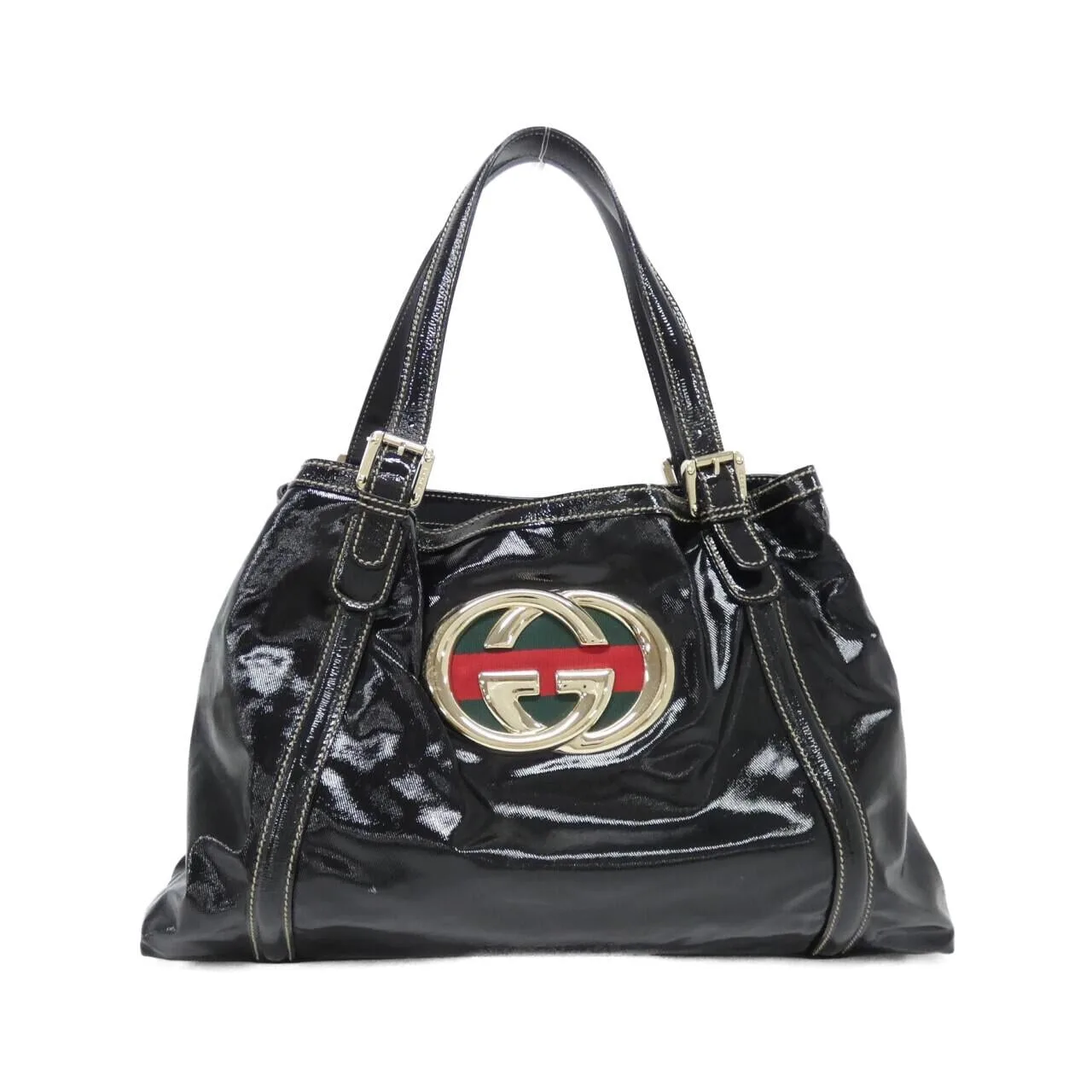 GUCCI 162094 手提包 漆皮 Black