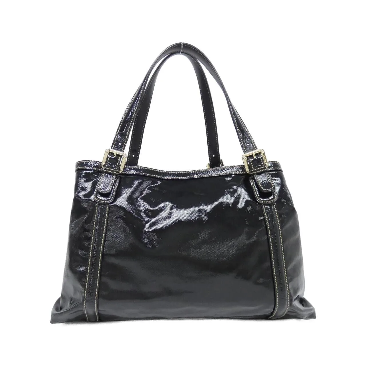 GUCCI 162094 手提包 漆皮 黑色 漆皮 中古品A - 縮圖 2