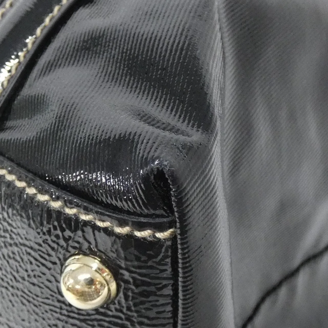 GUCCI 162094 手提包 漆皮 黑色 漆皮 中古品A - 縮圖 3