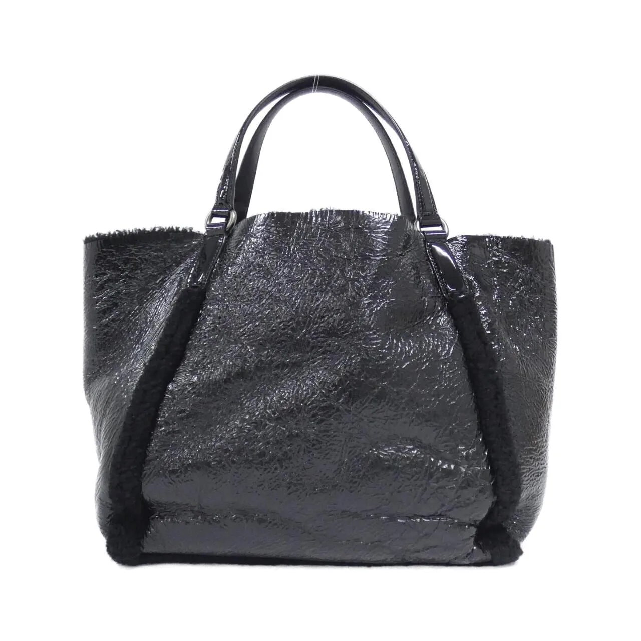 GUCCI 282309 手提包 漆皮 黑色 漆皮 中古品A - 縮圖 2