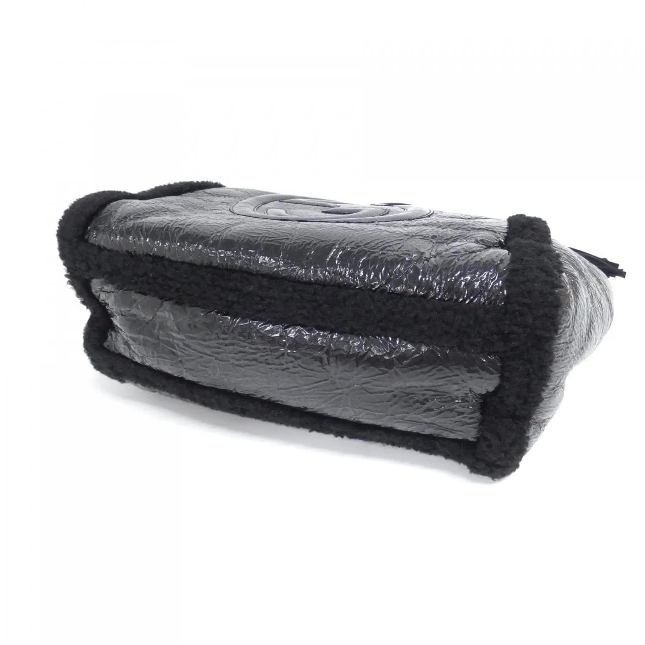 GUCCI 282309 手提包 漆皮 黑色 漆皮 中古品A - 縮圖 3