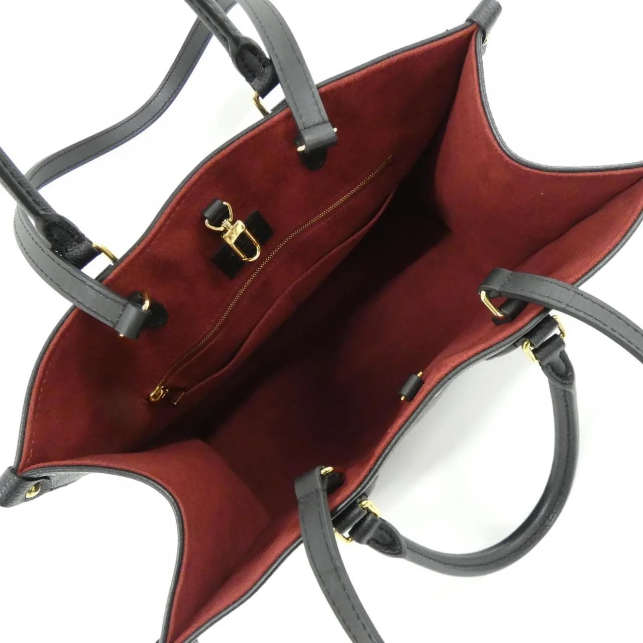 LOUIS VUITTON OnTheGo M45495 Handbag Monogram 黑色 Monogram 中古品A - 縮圖 10