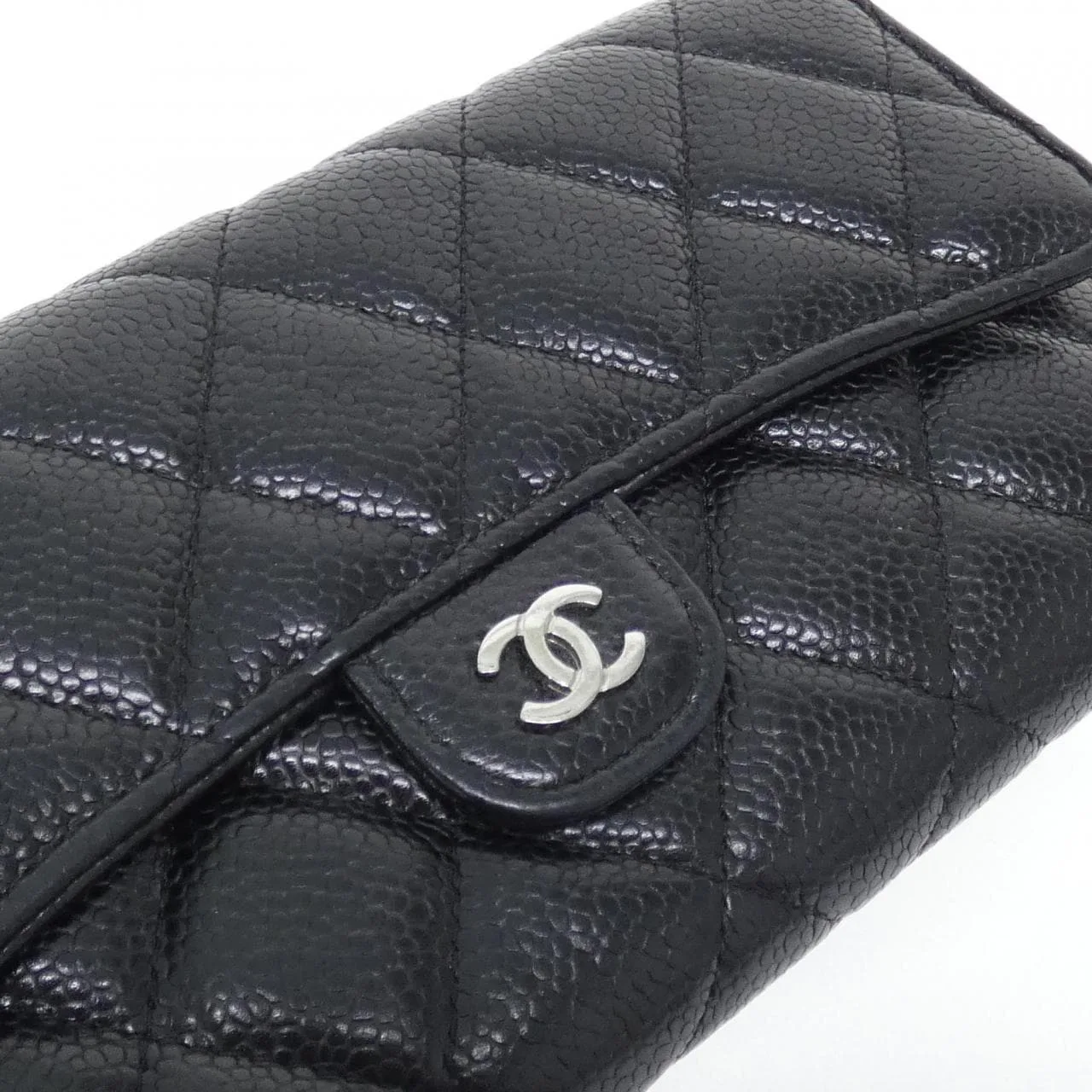 CHANEL Timeless Classic AP0241 Wallet Grained Calfskin Black Grained Calfskin Rank B - Thumbnail 5