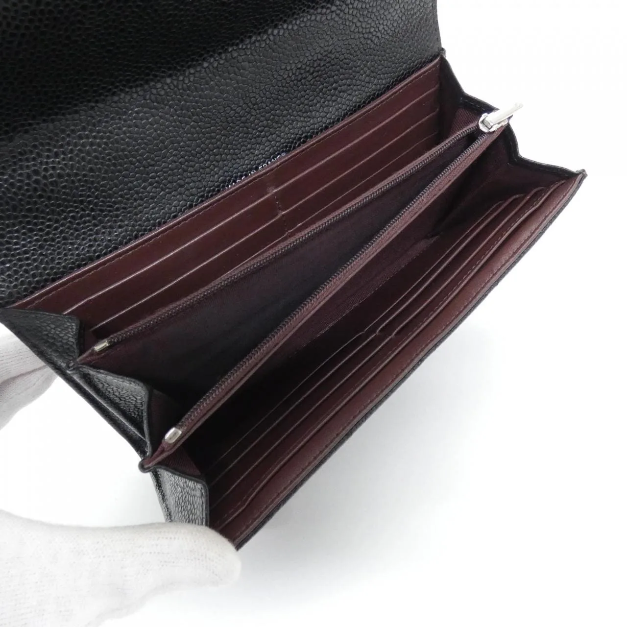 CHANEL Timeless Classic AP0241 Wallet Grained Calfskin Black Grained Calfskin Rank B - Thumbnail 6