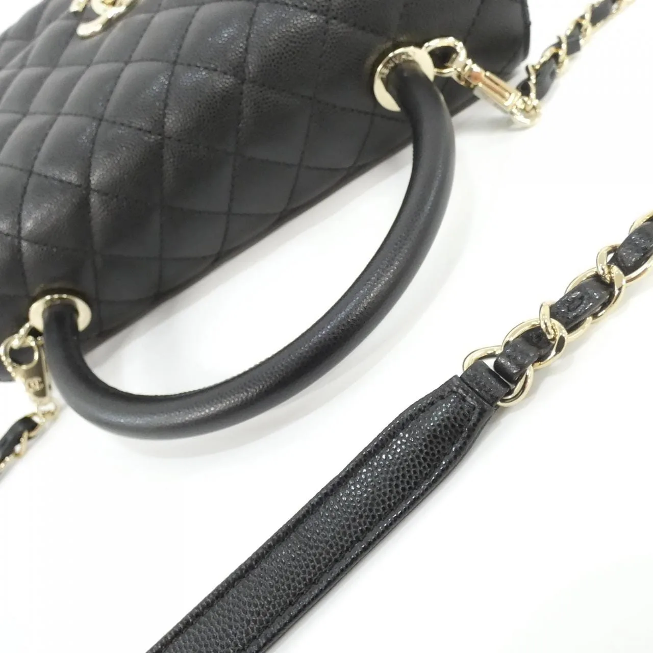 CHANEL Matelasse 92991 Handbag Grained Calfskin Black Grained Calfskin Rank A - Thumbnail 5