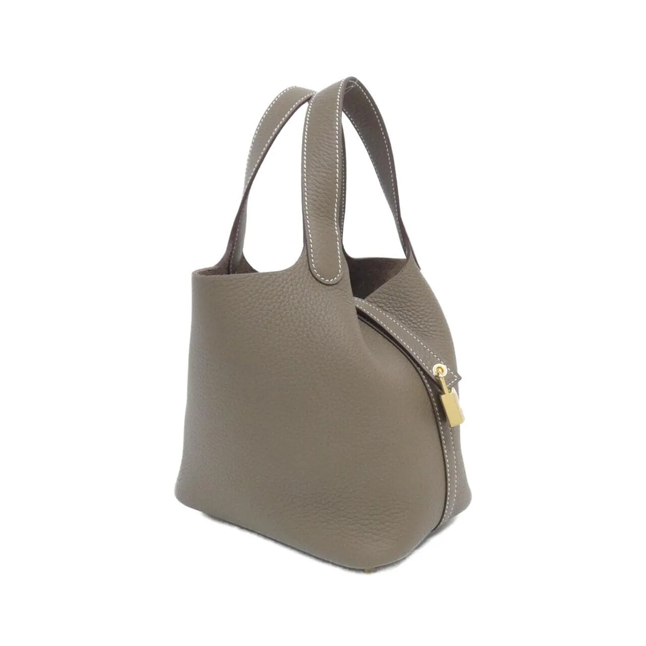 HERMES Picotin 056289CC Handbag Clemence Etoupe