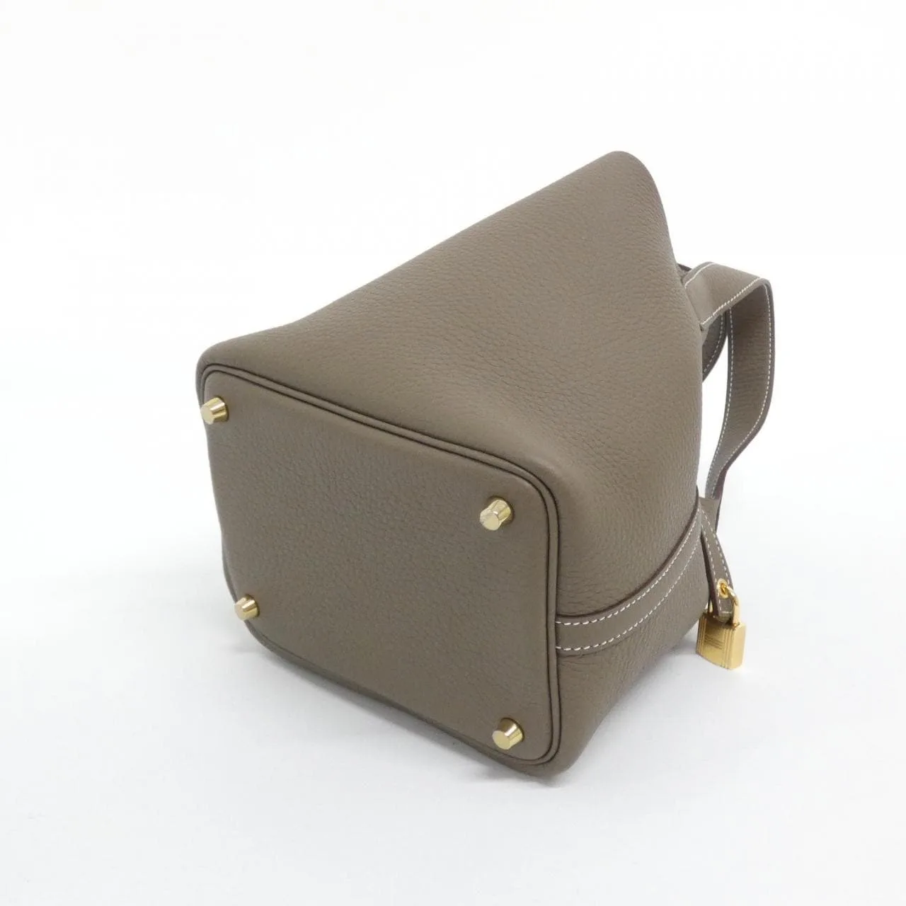 HERMES Picotin 056289CC Handbag Clemence Etoupe Clemence Leather Unused - Thumbnail 2