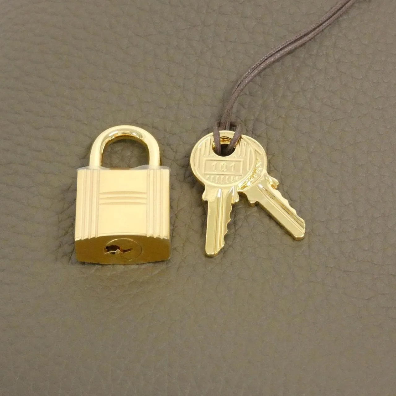 HERMES Picotin 056289CC Handbag Clemence Etoupe Clemence Leather Unused - Thumbnail 3