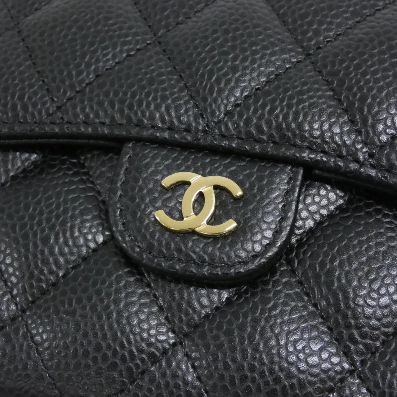 CHANEL Timeless Classic AP0231 Wallet Grained Calfskin 黑色 荔枝紋牛皮 中古品A - 縮圖 3
