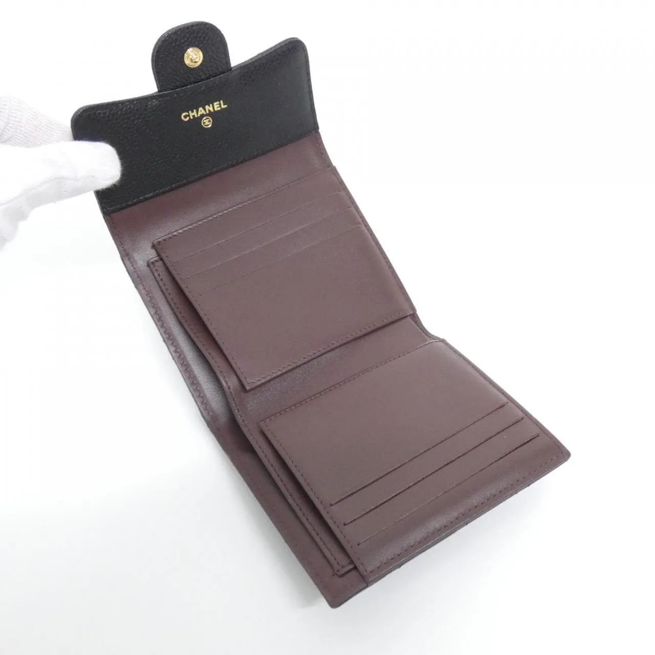 CHANEL Timeless Classic AP0231 Wallet Grained Calfskin 黑色 荔枝紋牛皮 中古品A - 縮圖 4