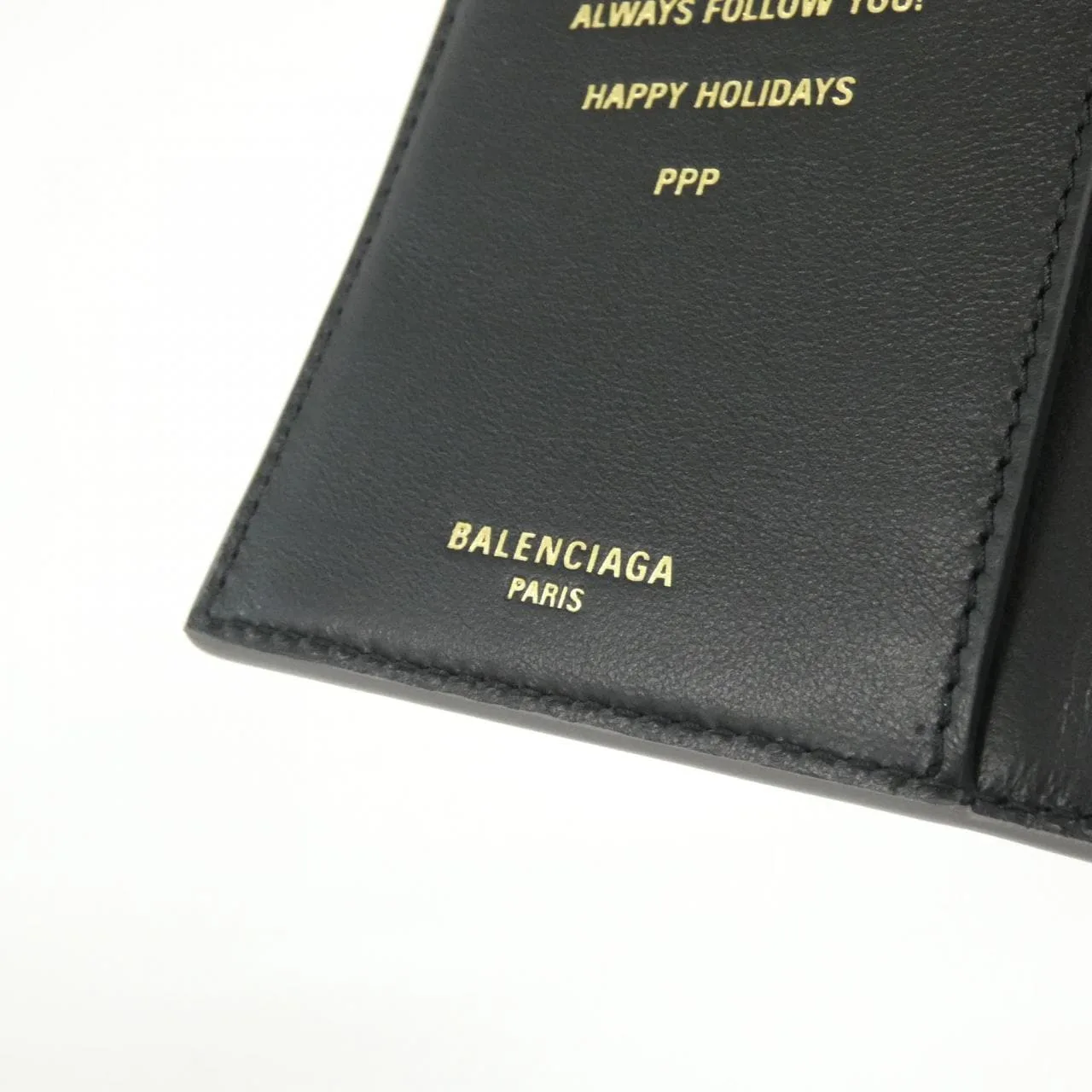 BALENCIAGA 787742 護照套 灰色 中古品A - 縮圖 4