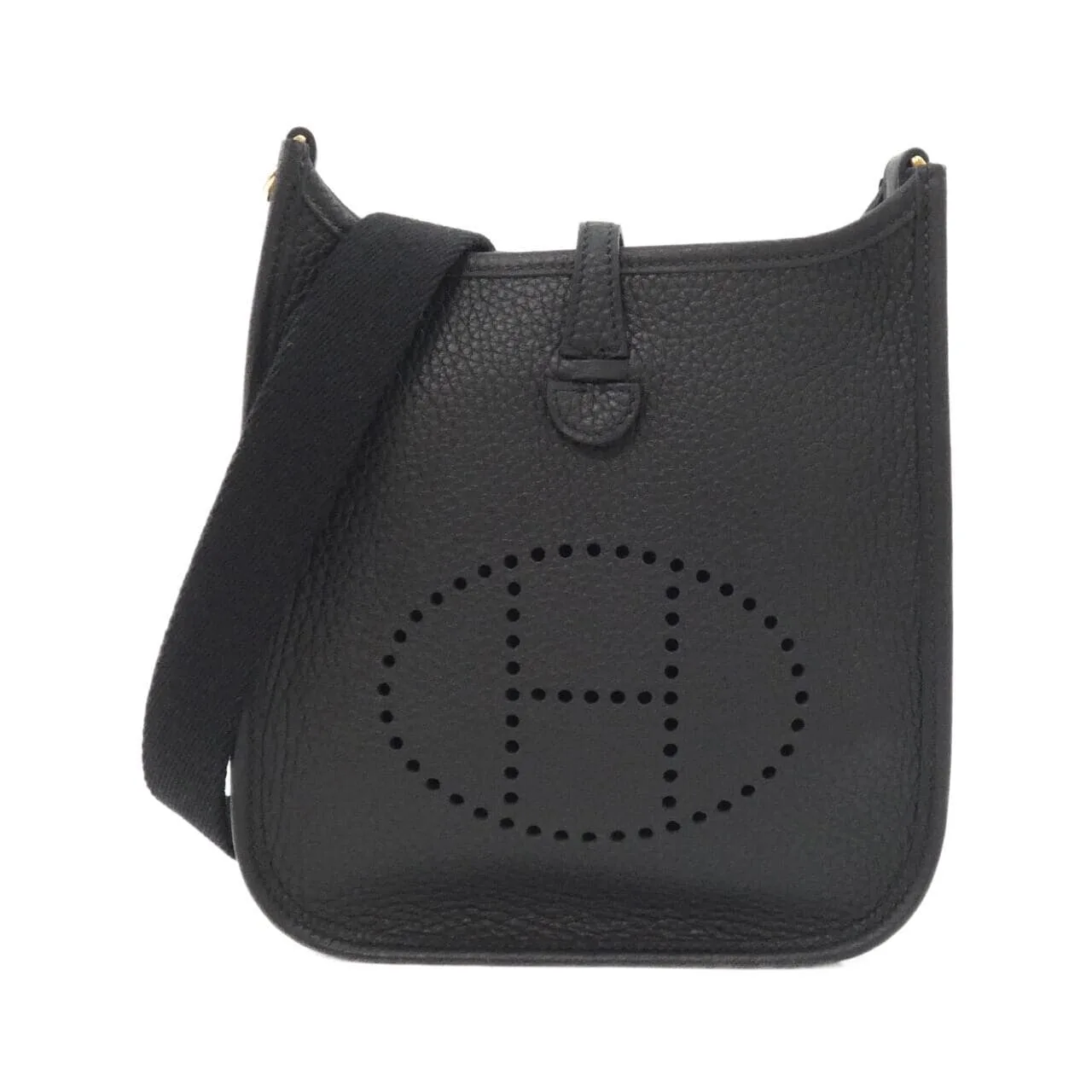 HERMES Evelyne 069426CC Shoulder Clemence Black