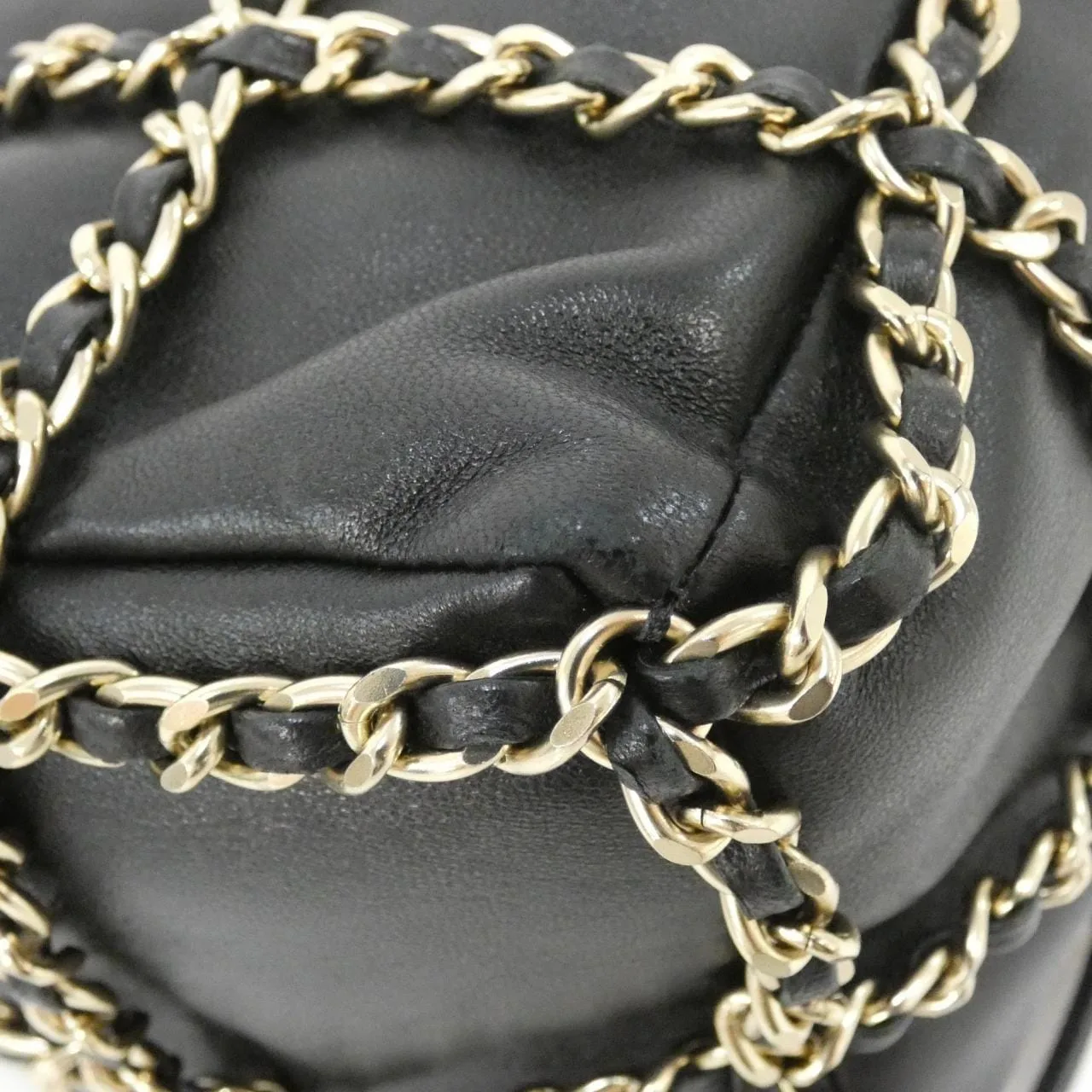CHANEL AS2313 Shoulder Lambskin Black Lambskin Rank A - Thumbnail 3