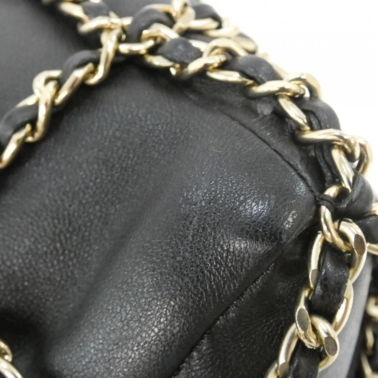 CHANEL AS2313 Shoulder Lambskin Black Lambskin Rank A - Thumbnail 5