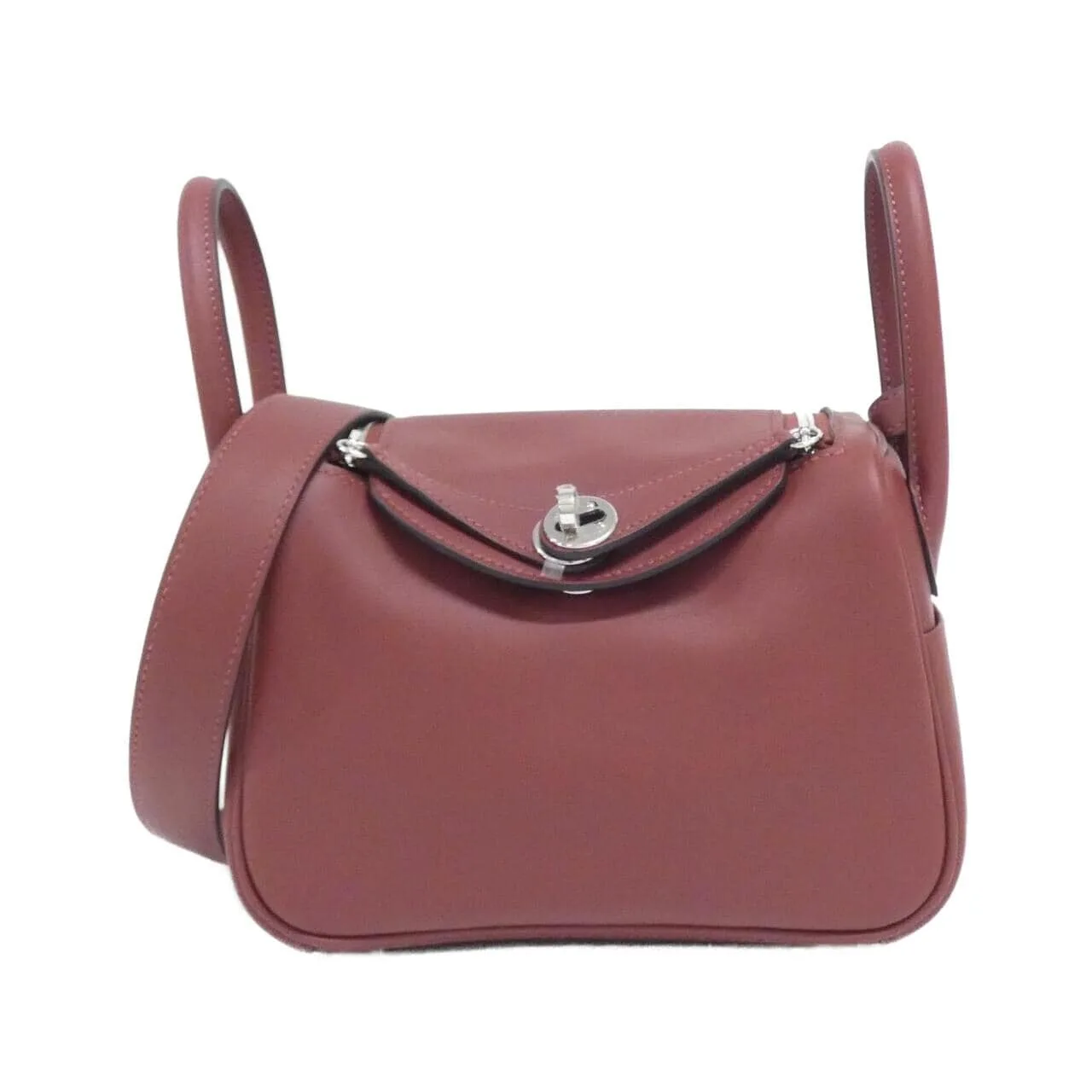 HERMES Lindy 085957CK Shoulder Swift Rouge
