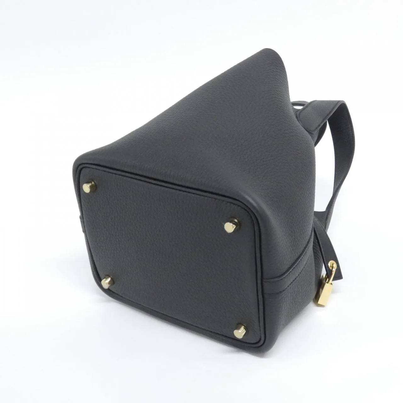 HERMES Picotin 056289CC Handbag Clemence Black Clemence Leather Unused - Thumbnail 2