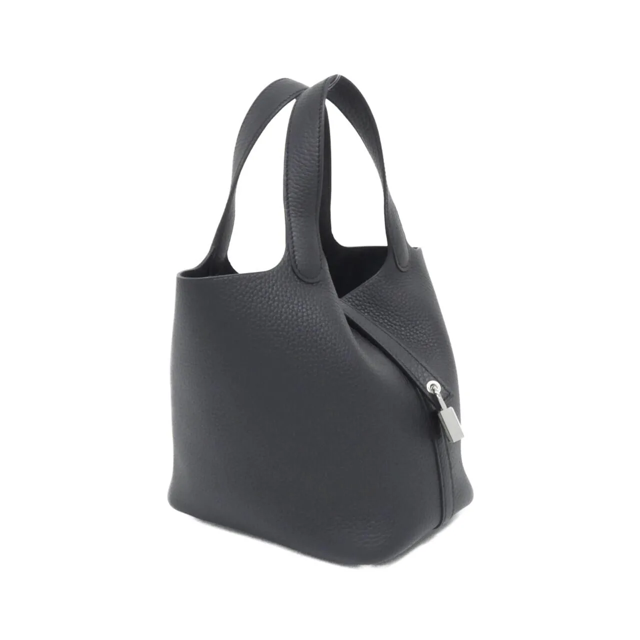 HERMES Picotin 056289CK Handbag Clemence Black