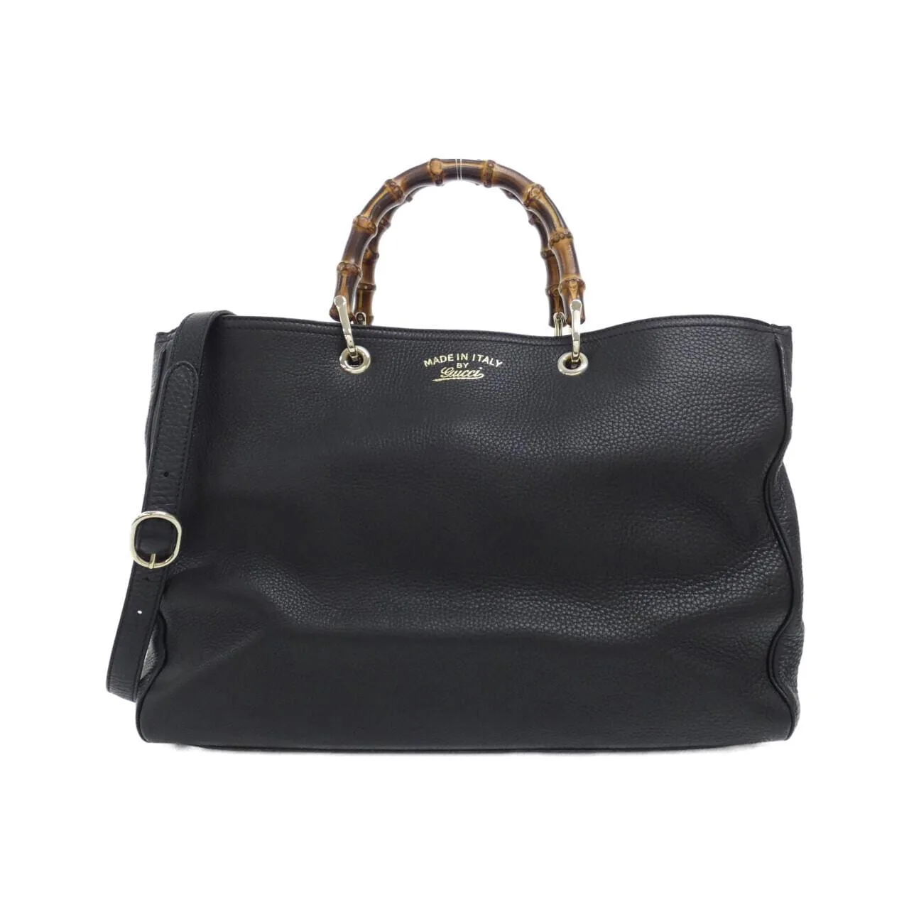 GUCCI Bamboo Shopper 323658 A7M0G Handbag Leather