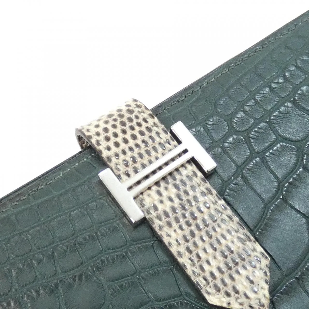 HERMES Wallet Black Rank A - Thumbnail 8